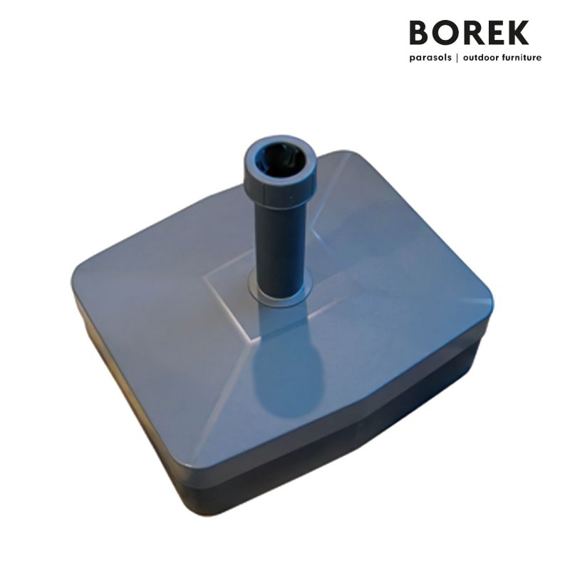 Base lourde en plastique gris pour parasol de jardin