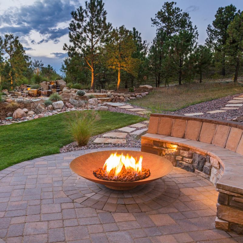Klassische runde Feuerschale aus Cortenstahl - verschiedene Größen